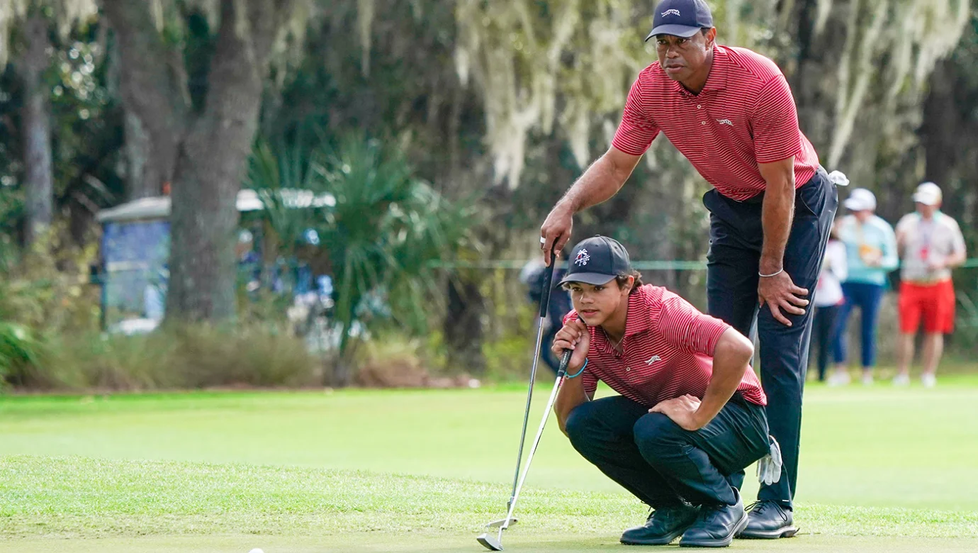 Tiger Woods a syn Charlie