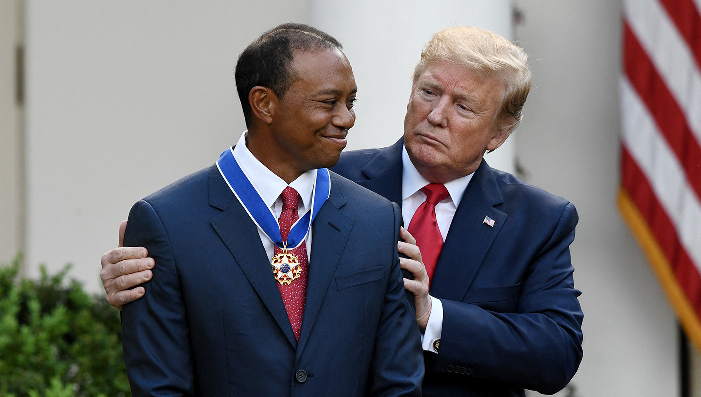 Donad Trump a Tiger Woods