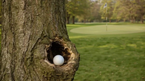 Video: Rarita na The Players. Míček uvízl v dutině stromu. Co na to rozhodčí?