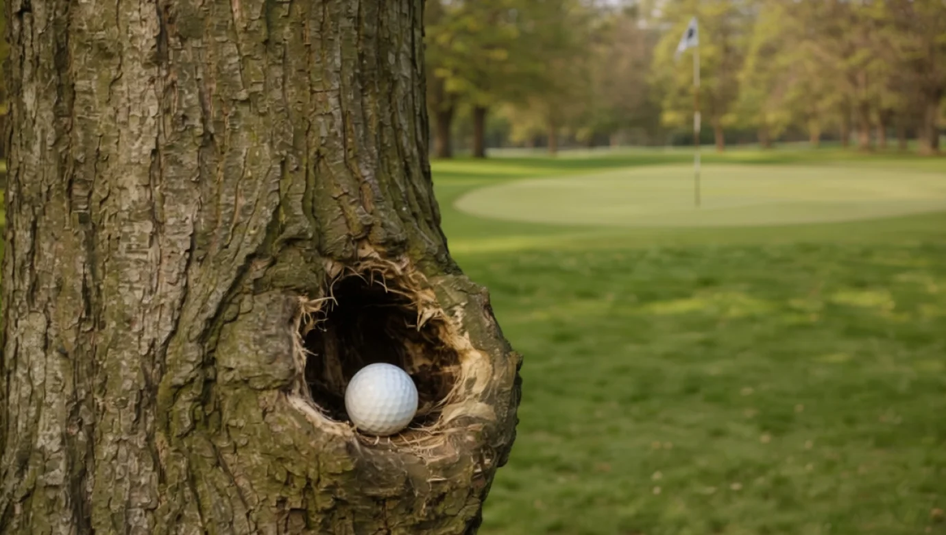 Míček v dutině stromu. Znáte dobře golfová pravidla?