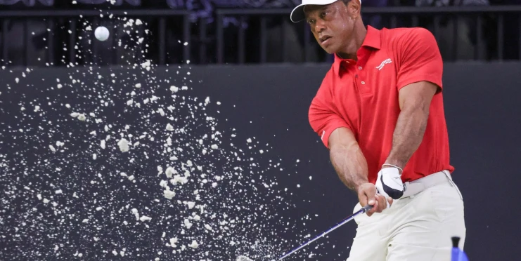 Video: Tiger Woods a Vanessa Trump. Polibek pro štěstí k výhře v TGL nepomohl