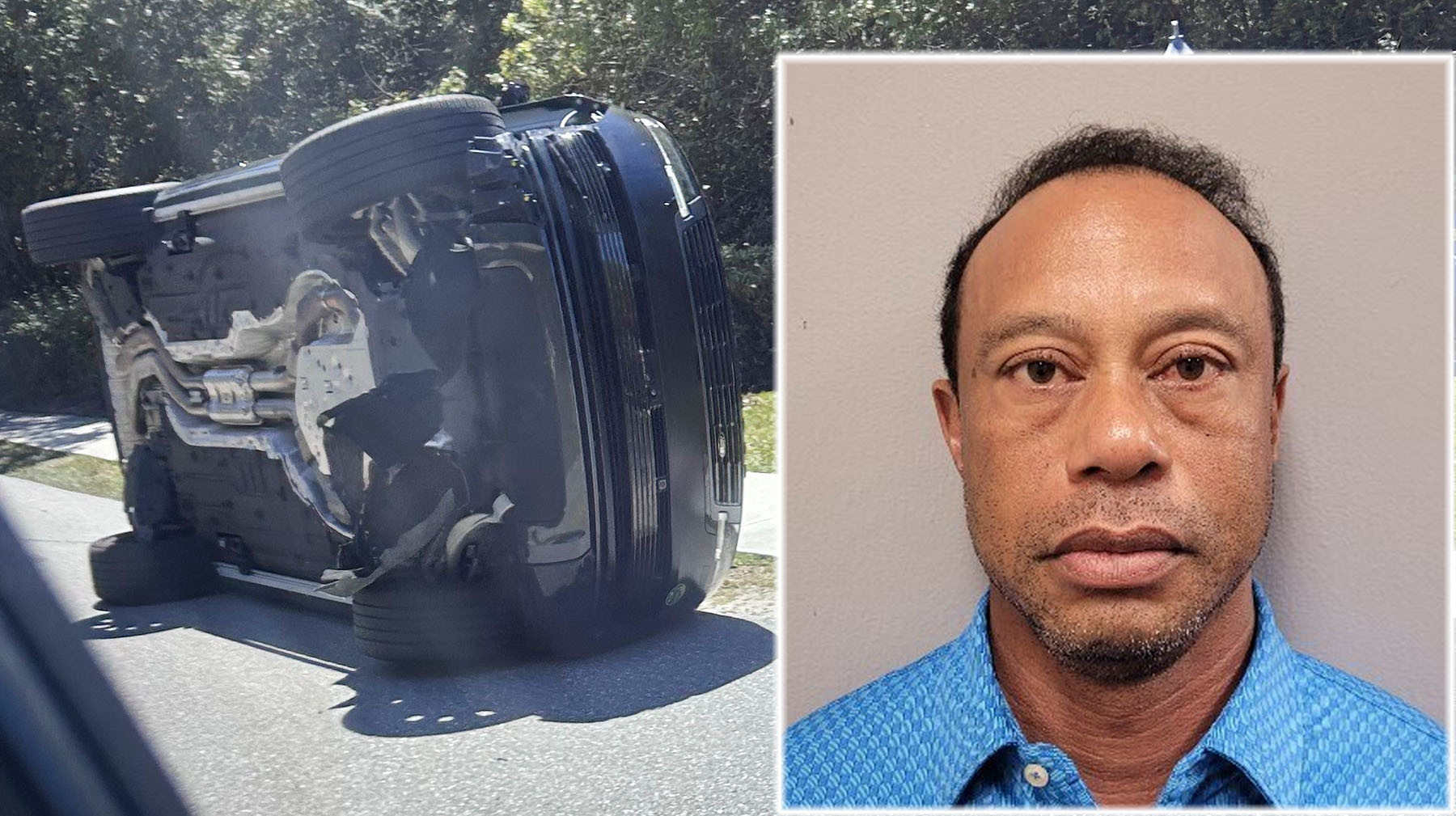 Tiger Woods po autonehodě odmítl test na drogy a skončil v poutech