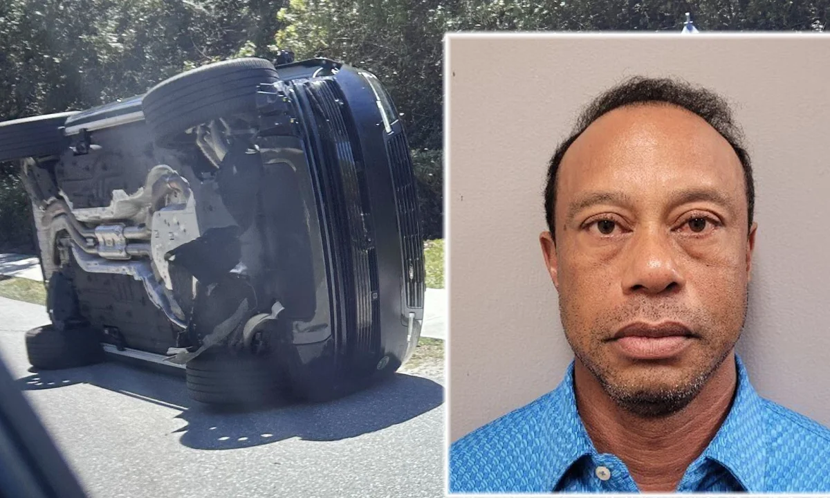 Tiger Woods zatčen! Po děsivé autonehodě odmítl test na drogy a skončil za mřížemi