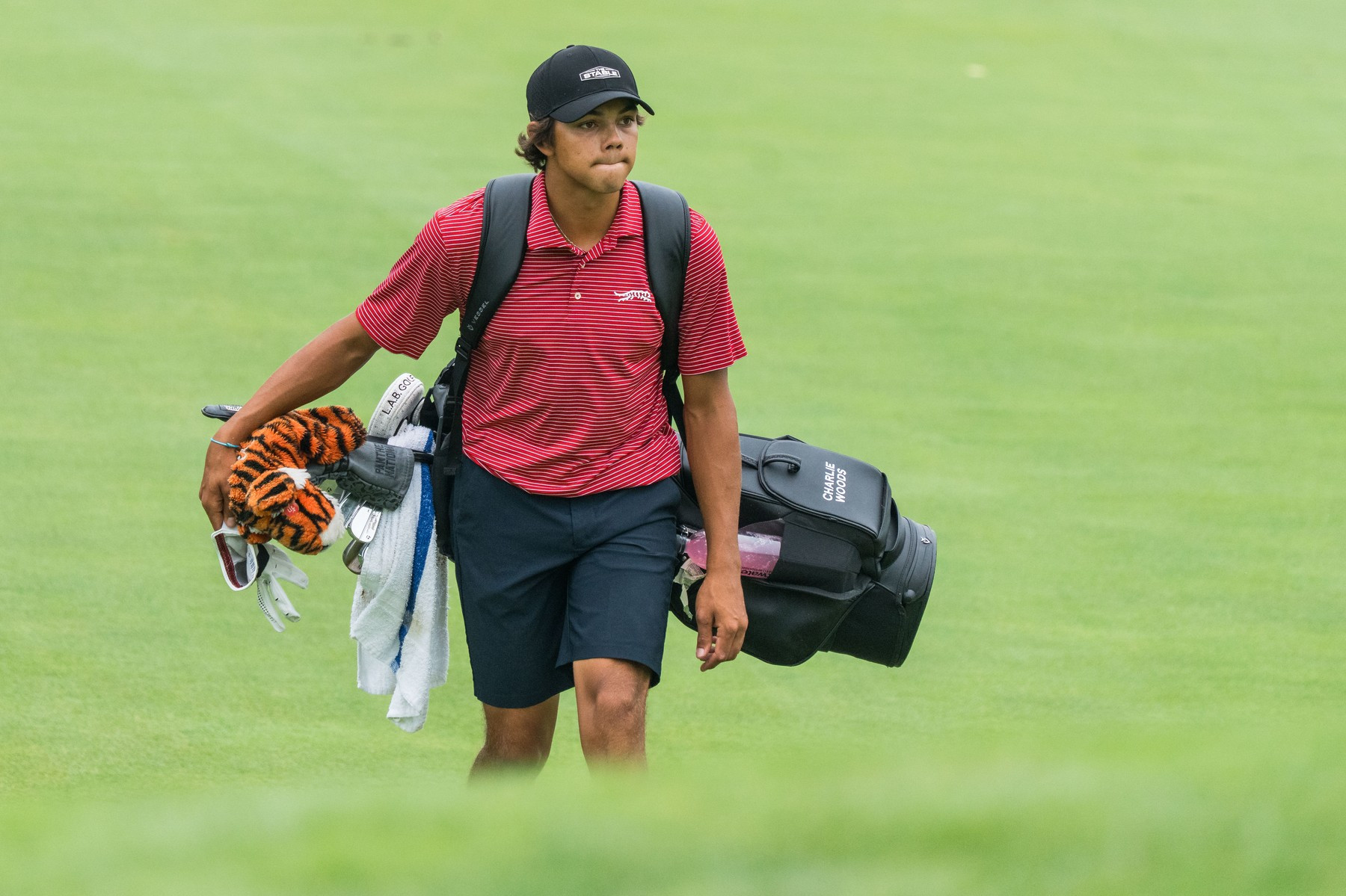 Charlie Woods bojoval o svou účast na US Open a k postupu mu chyběla jediná rána