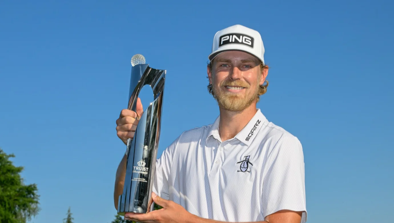 Kristoffer Reitan proměnil svou poslední příležitost v historický triumf na Truist Championship