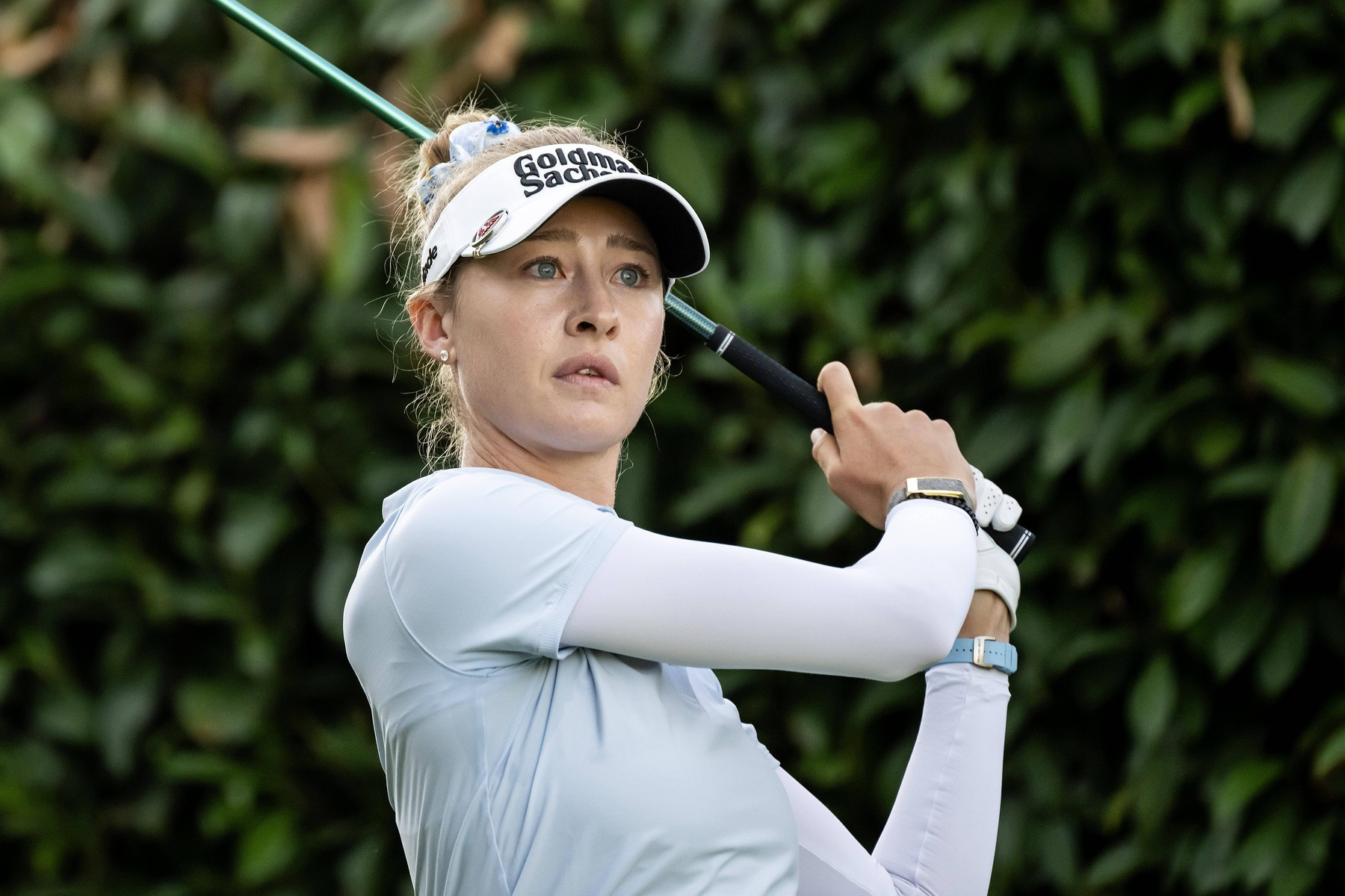 Nelly Korda si před startem Scottish Open zpestřila přípravu hrou s historickými hikorovými holemi