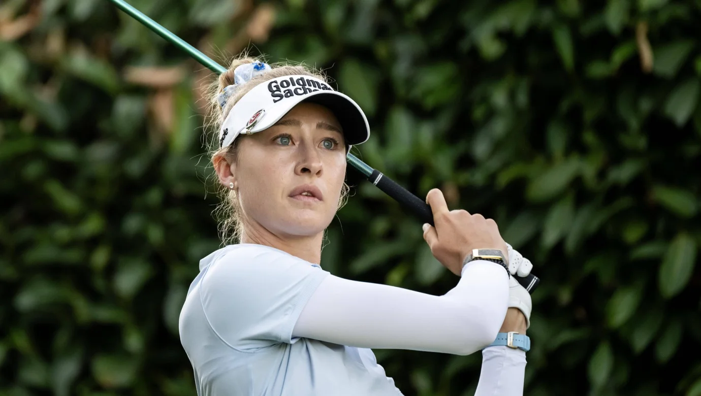 Nelly Korda si před startem Scottish Open zpestřila přípravu hrou s historickými hikorovými holemi