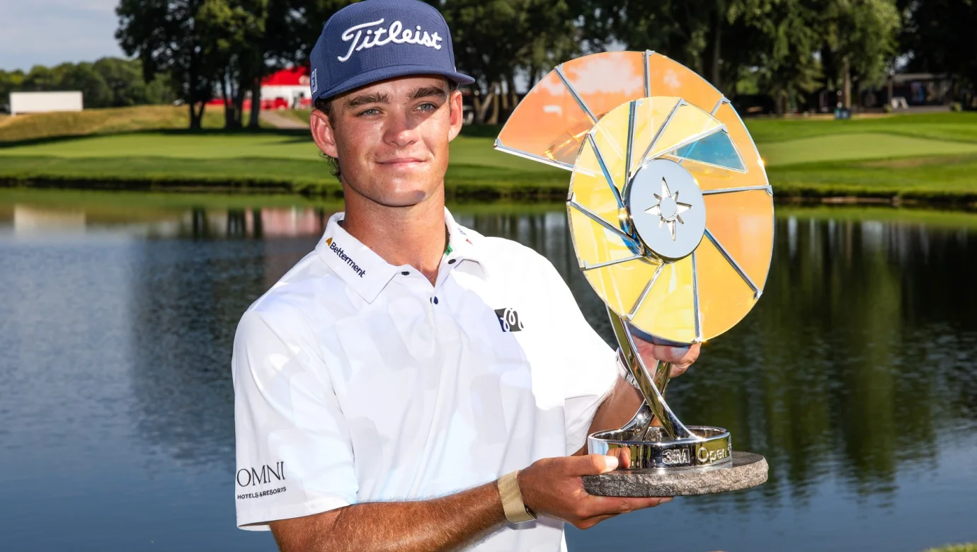 Teprve jednadvacetiletý Jackson Koivun završil pohádkový týden ziskem premiérového PGA titulu na 3M Open