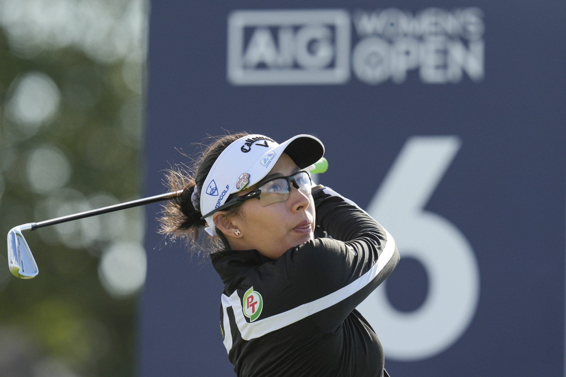 Jeeno Thitikul během prvního kola jubilejního 50. ročníku AIG Women's Open na slavném hřišti Royal Lytham & St Annes
