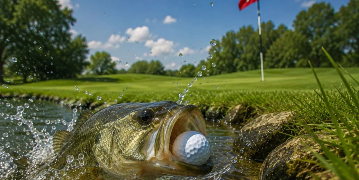 Kuriózní video z LIV Golf: Ryba spolkla golfový míček. Hráč dostal trestnou ránu.