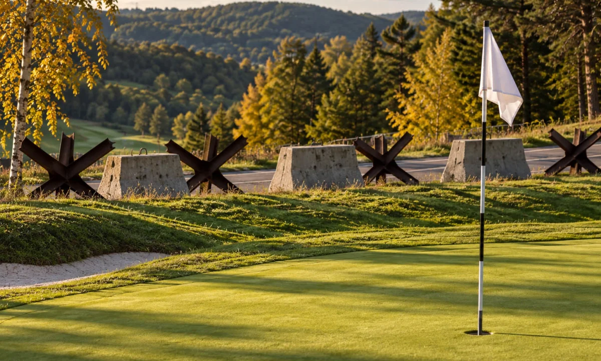 Než posekají greeny, sbírají magnetem střepiny. Golf na Ukrajině symbolem vzdoru
