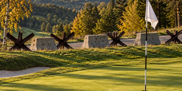 Než posekají greeny, sbírají magnetem střepiny. Golf na Ukrajině symbolem vzdoru