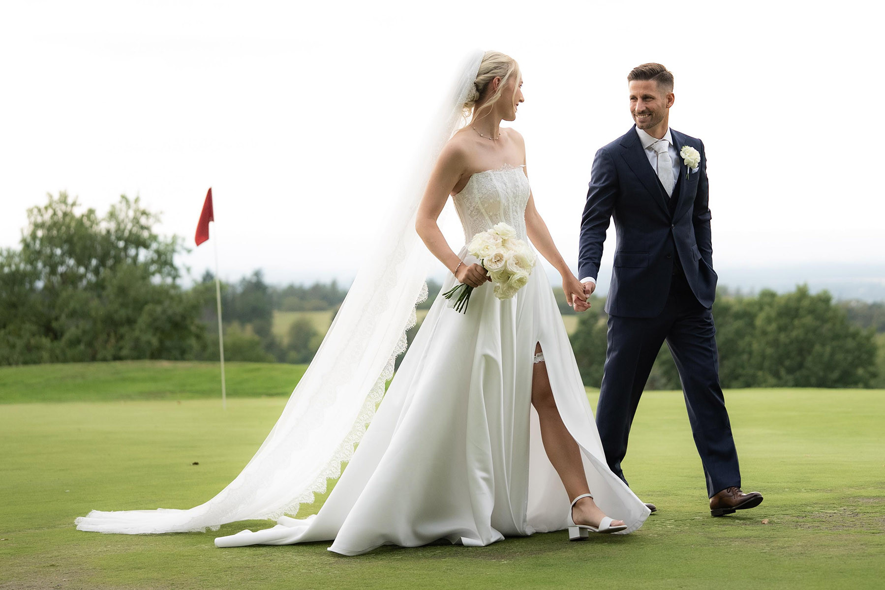 Tereza Kazár Melecká s manželem Tomášem. Společně teď míří na golfové „líbánky“ na La Sella Open