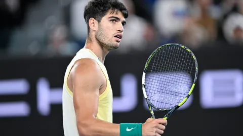 Ještě před finále US Open proti Sinnerovi porazil Carlos Alcaraz Garcíu. Při golfu...